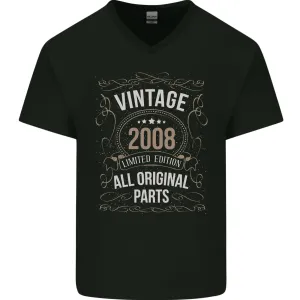 16th Birthday Limited Edition 2008 Mens V-Neck Cotton T-Shirt