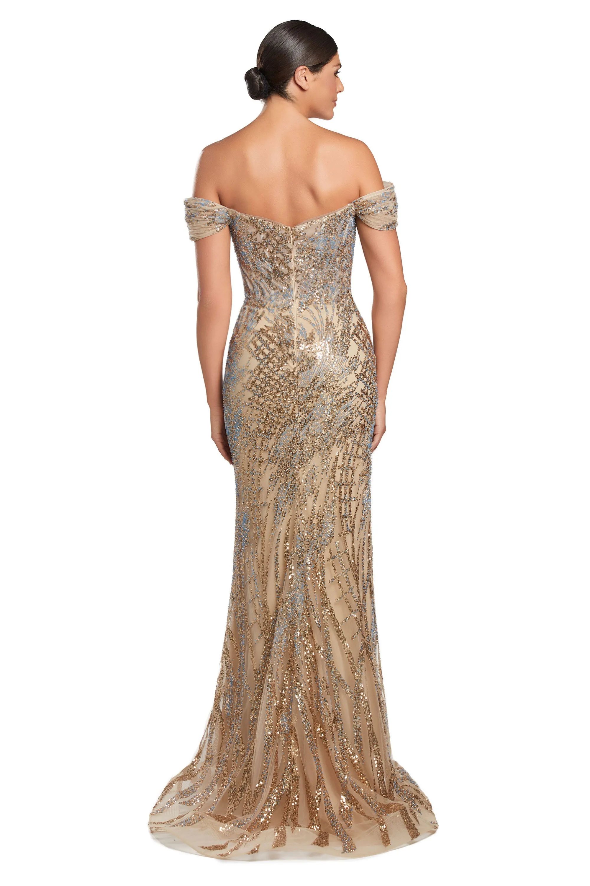 Alexander By Daymor - 2075 - Off-Shoulder Sequin Gown
