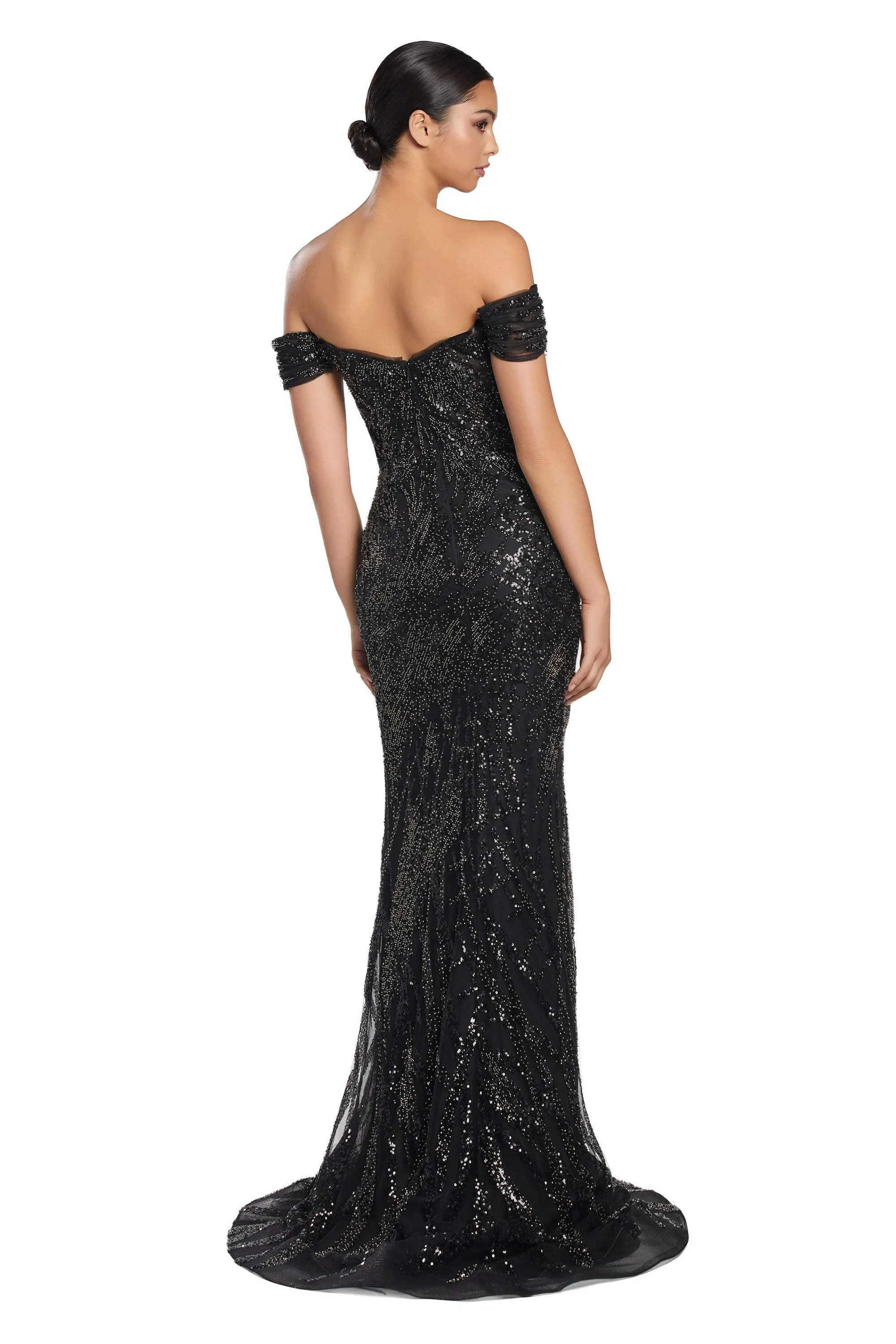 Alexander By Daymor - 2075 - Off-Shoulder Sequin Gown