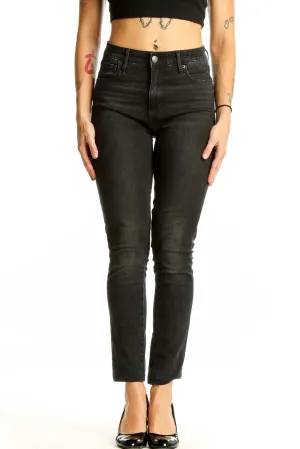 Black Slim Fit High-Waisted Jeans