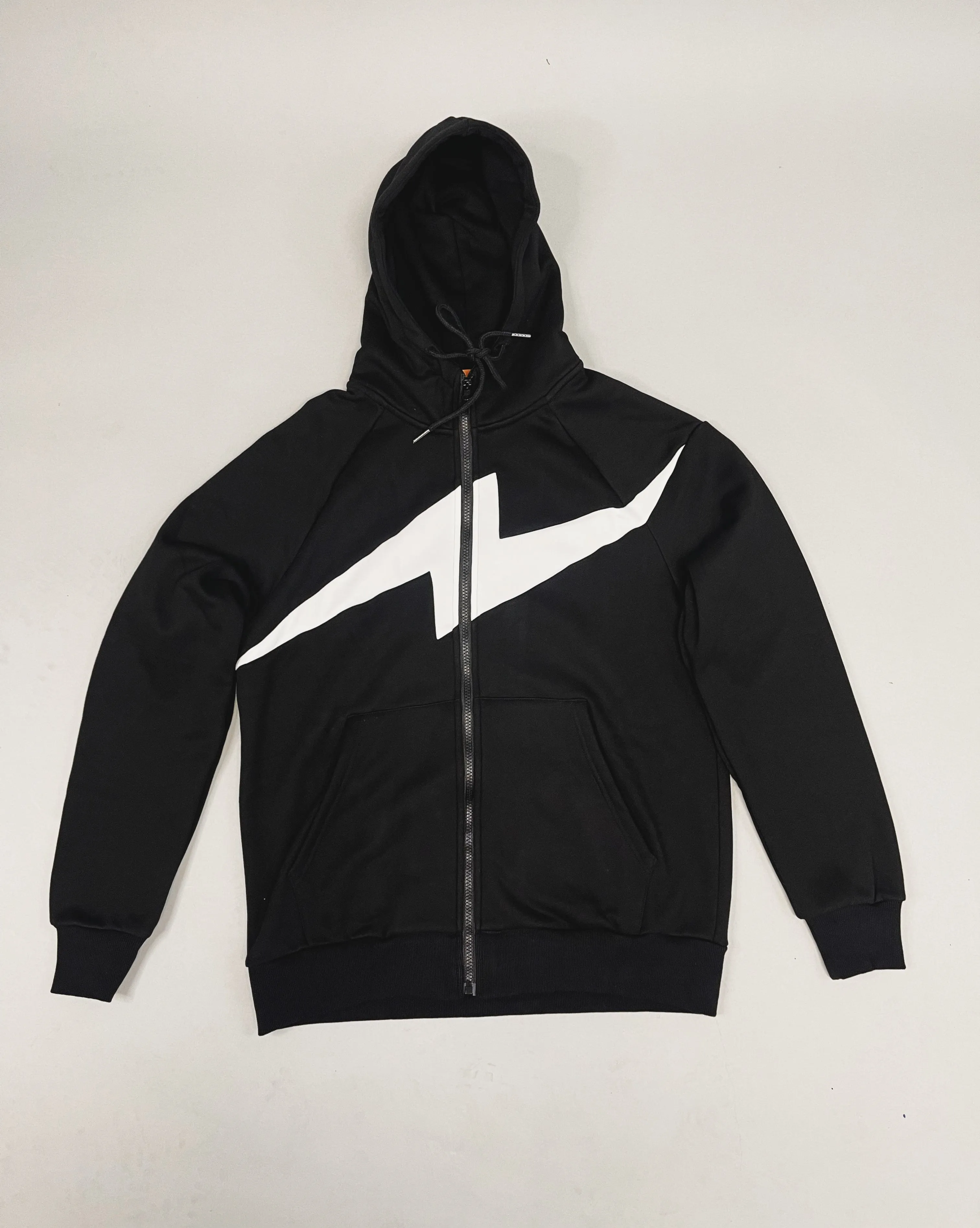 Bolt Panda Zippered Drawstring Hoodie Sweatpants Set