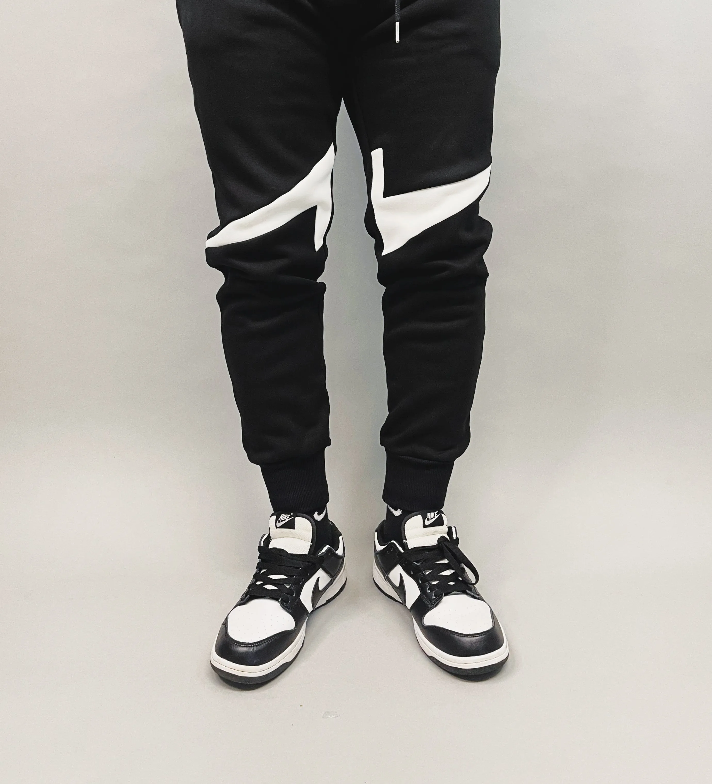Bolt Panda Zippered Drawstring Hoodie Sweatpants Set