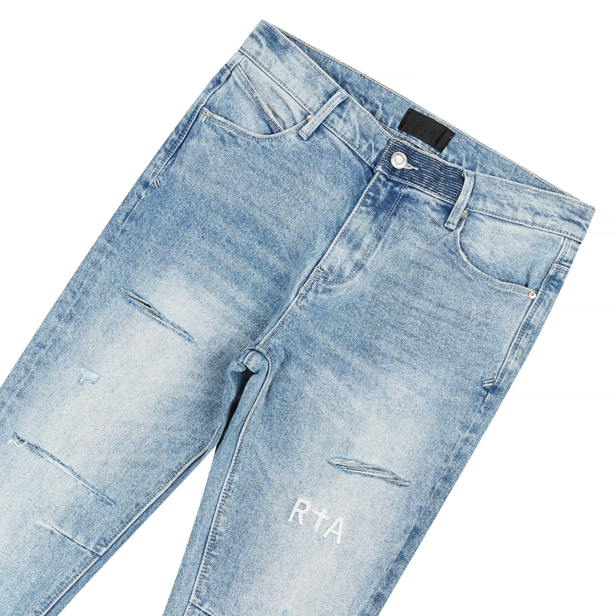 Bryant Faded Distressed Blue Denim