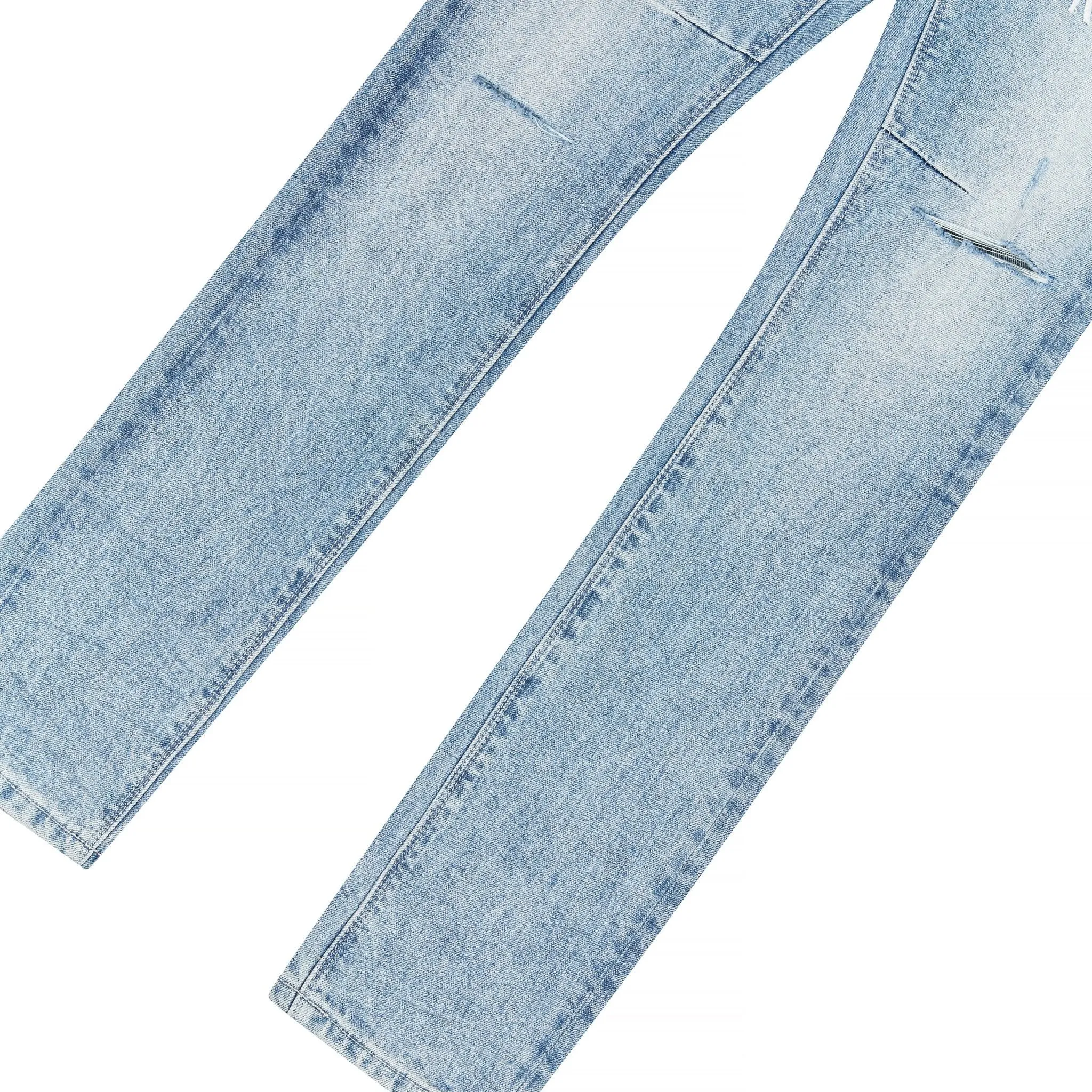 Bryant Faded Distressed Blue Denim