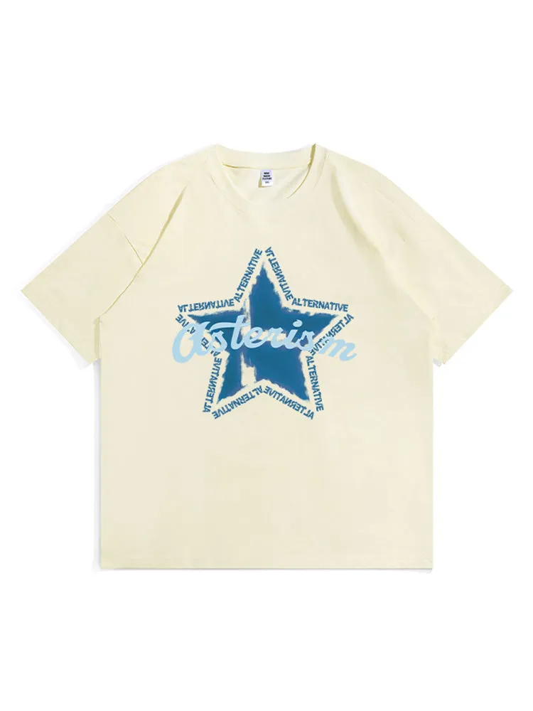 Casual Pentagram Print T-Shirt