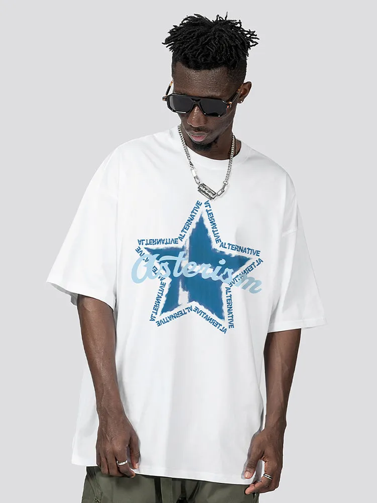 Casual Pentagram Print T-Shirt