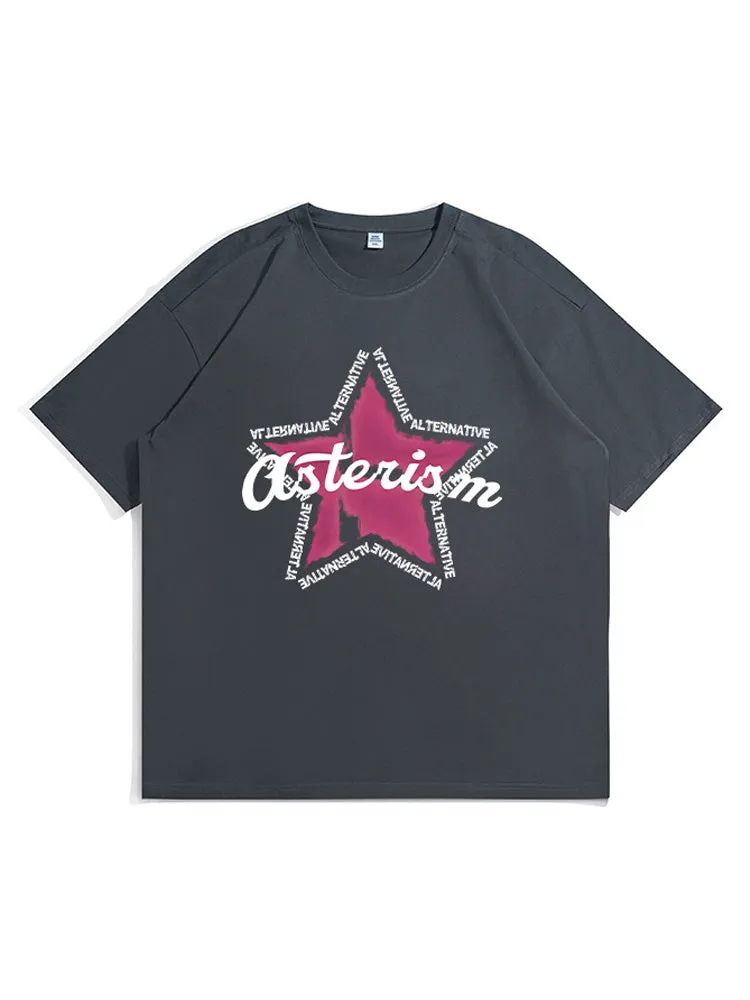 Casual Pentagram Print T-Shirt