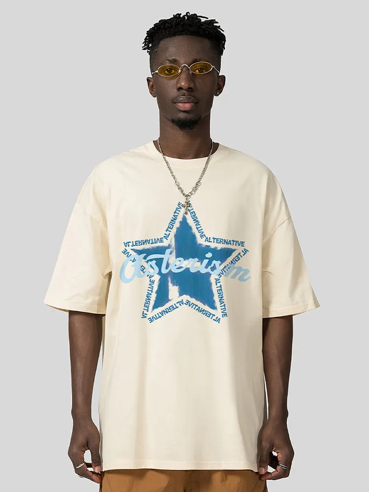 Casual Pentagram Print T-Shirt