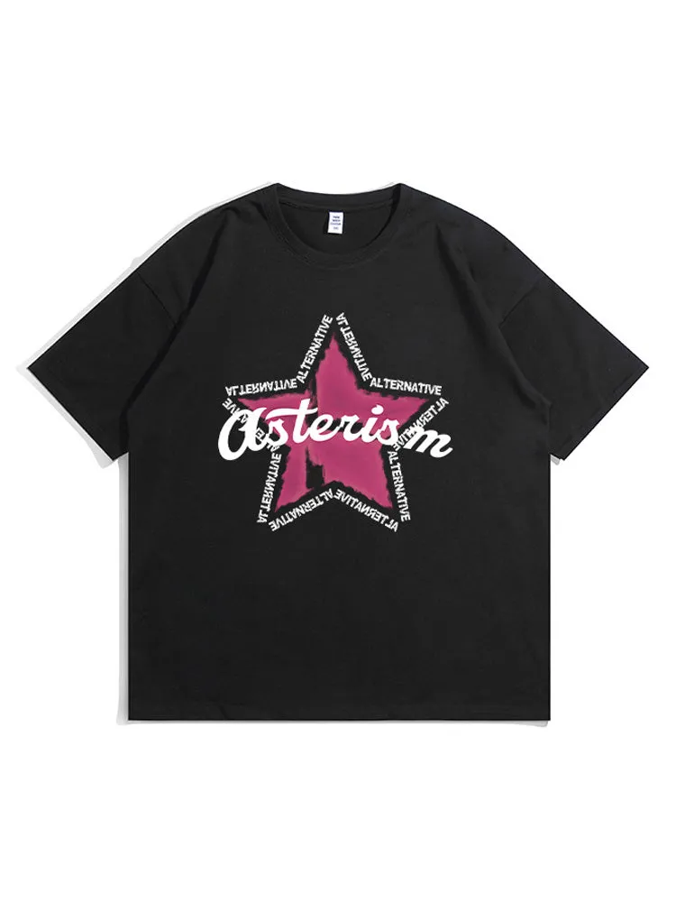 Casual Pentagram Print T-Shirt