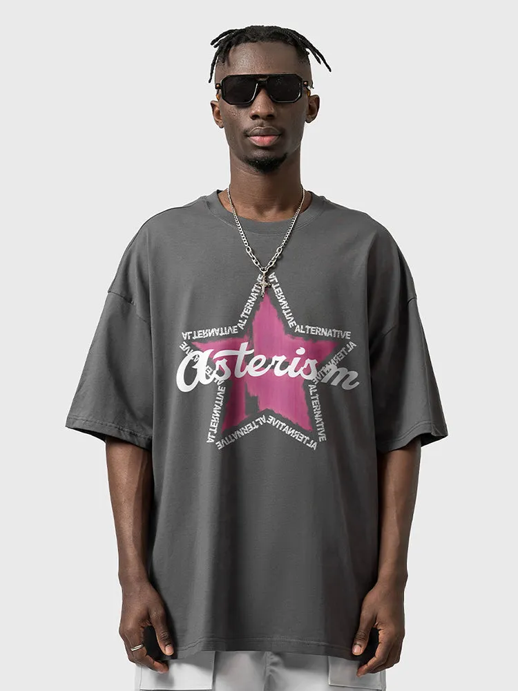 Casual Pentagram Print T-Shirt