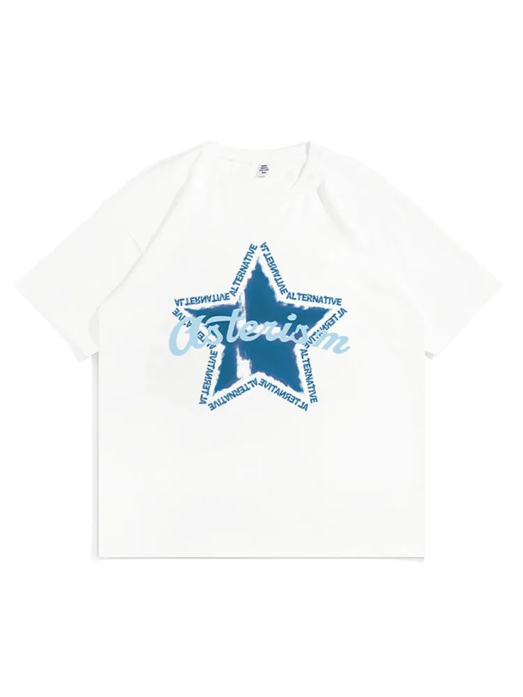 Casual Pentagram Print T-Shirt
