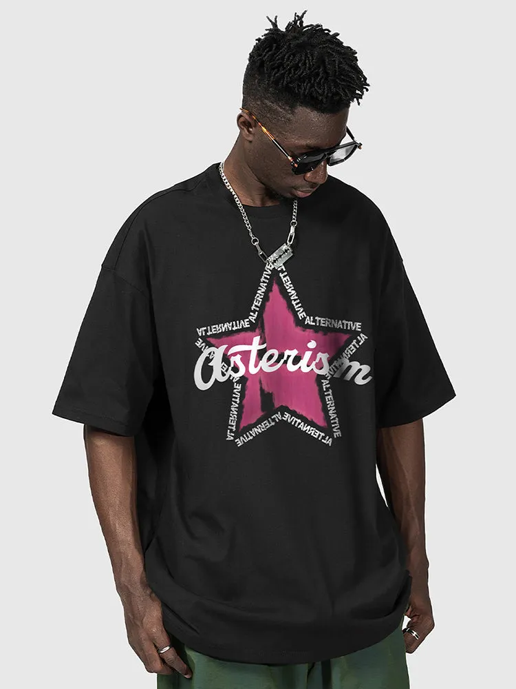 Casual Pentagram Print T-Shirt