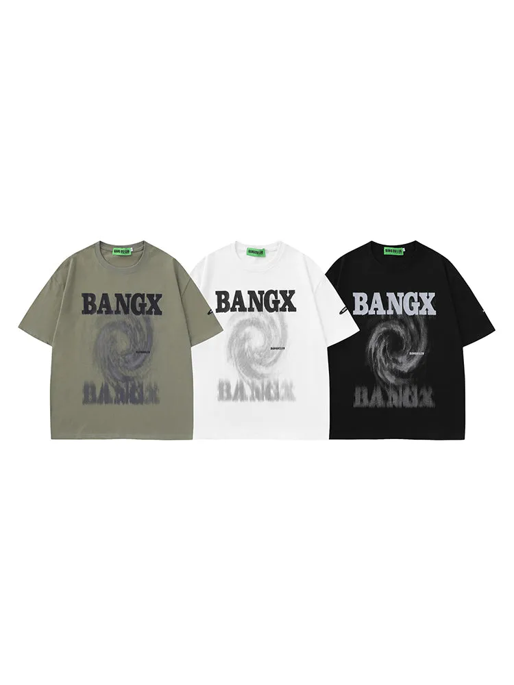 Casual Swirl Letter Print T-Shirt