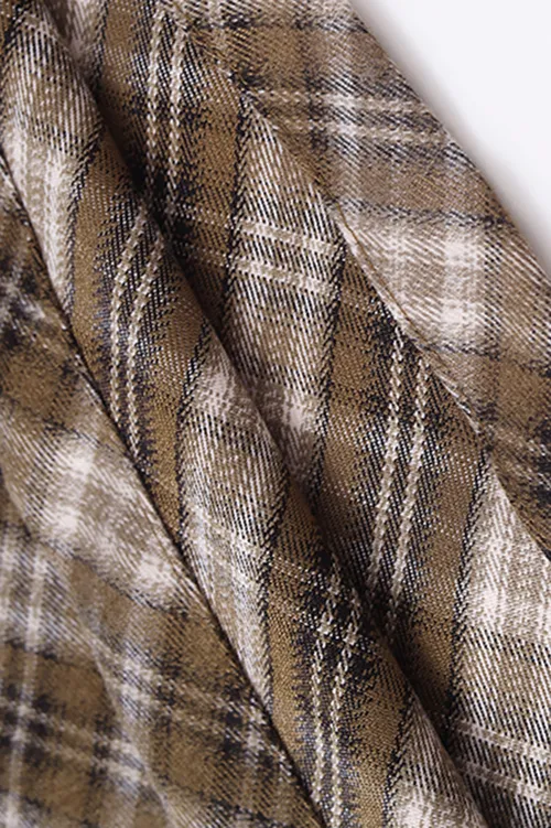 Classic A-Line Plaid Midi Skirt