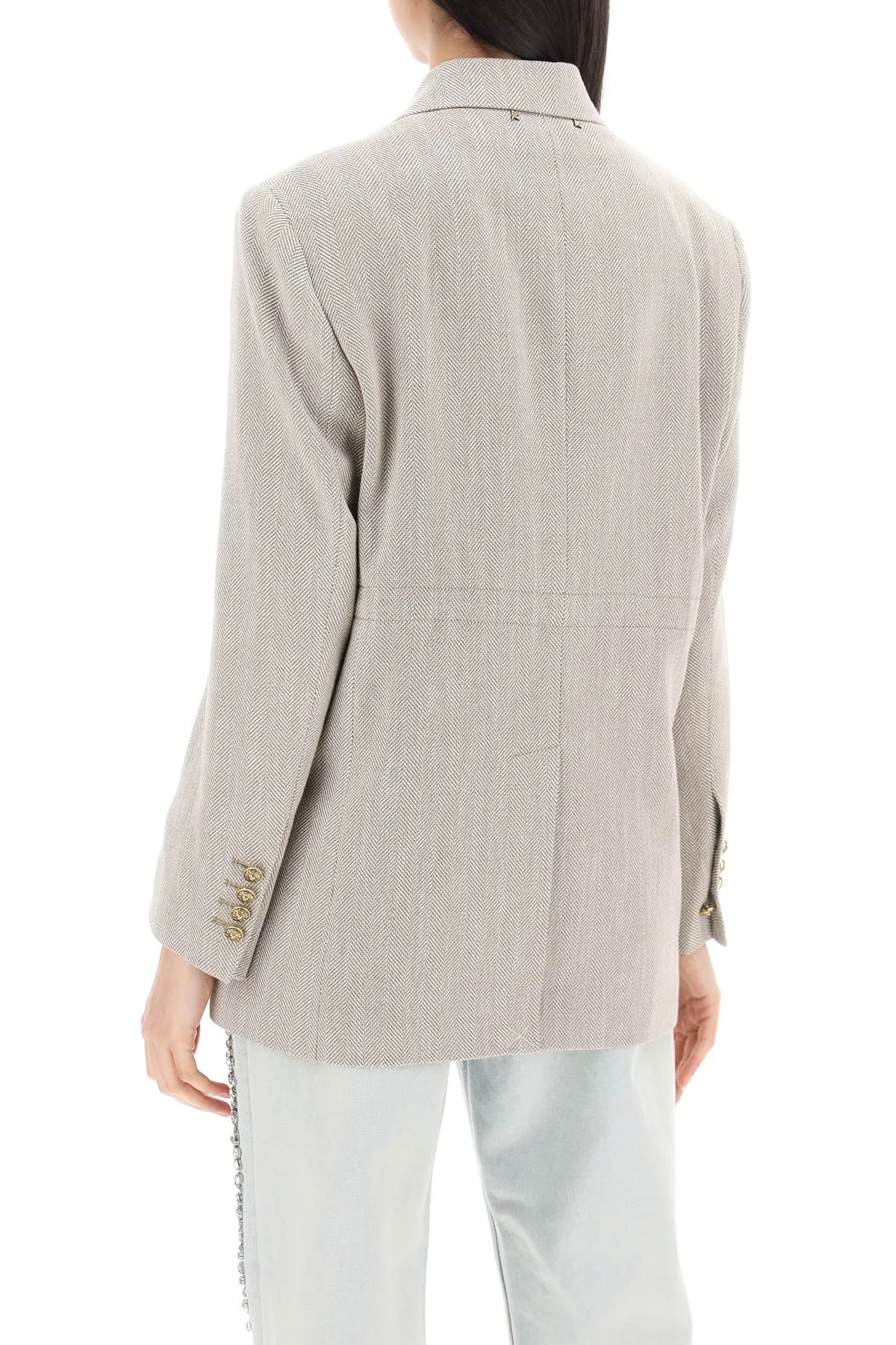 double-breasted blazer in h