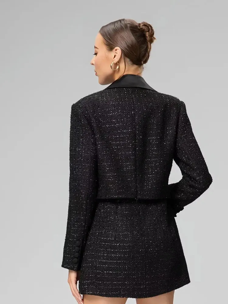 Double-Breasted Women's Short Coat