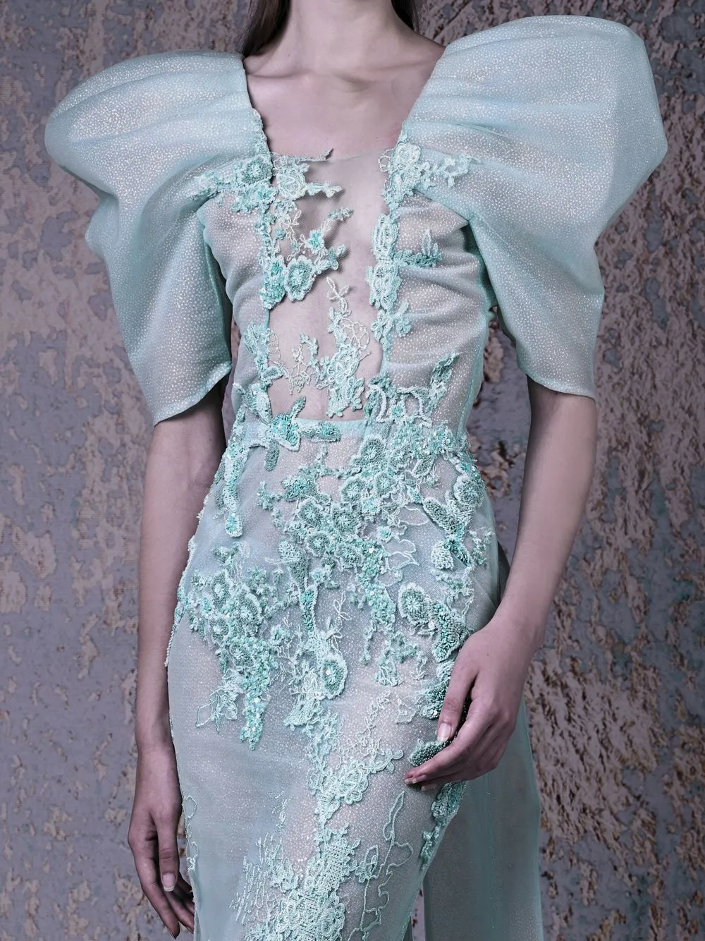 EMBELLISHED EVENING DRESS