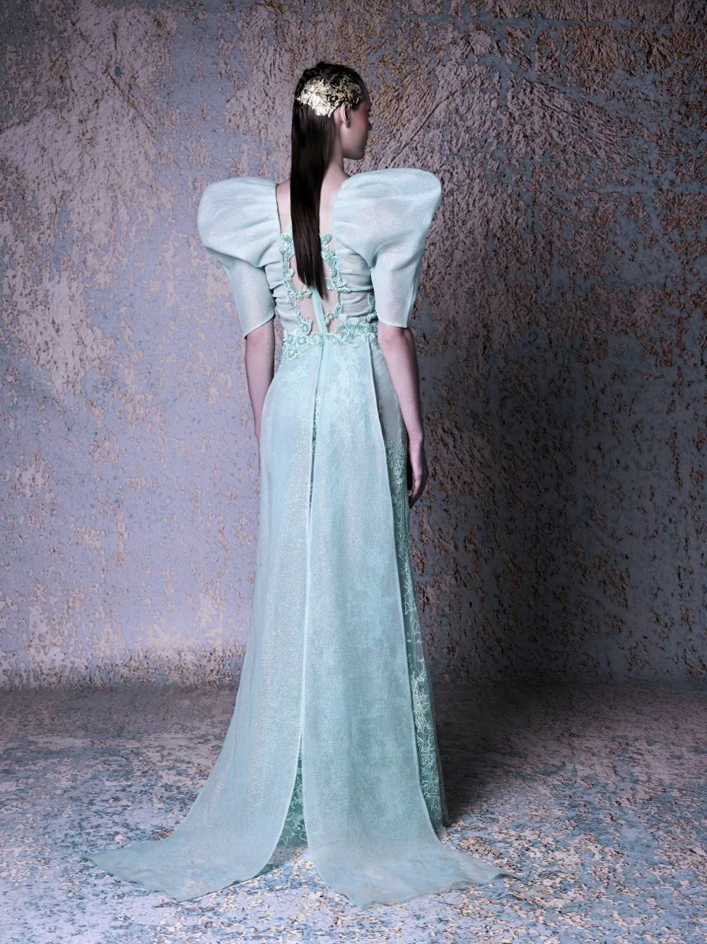 EMBELLISHED EVENING DRESS
