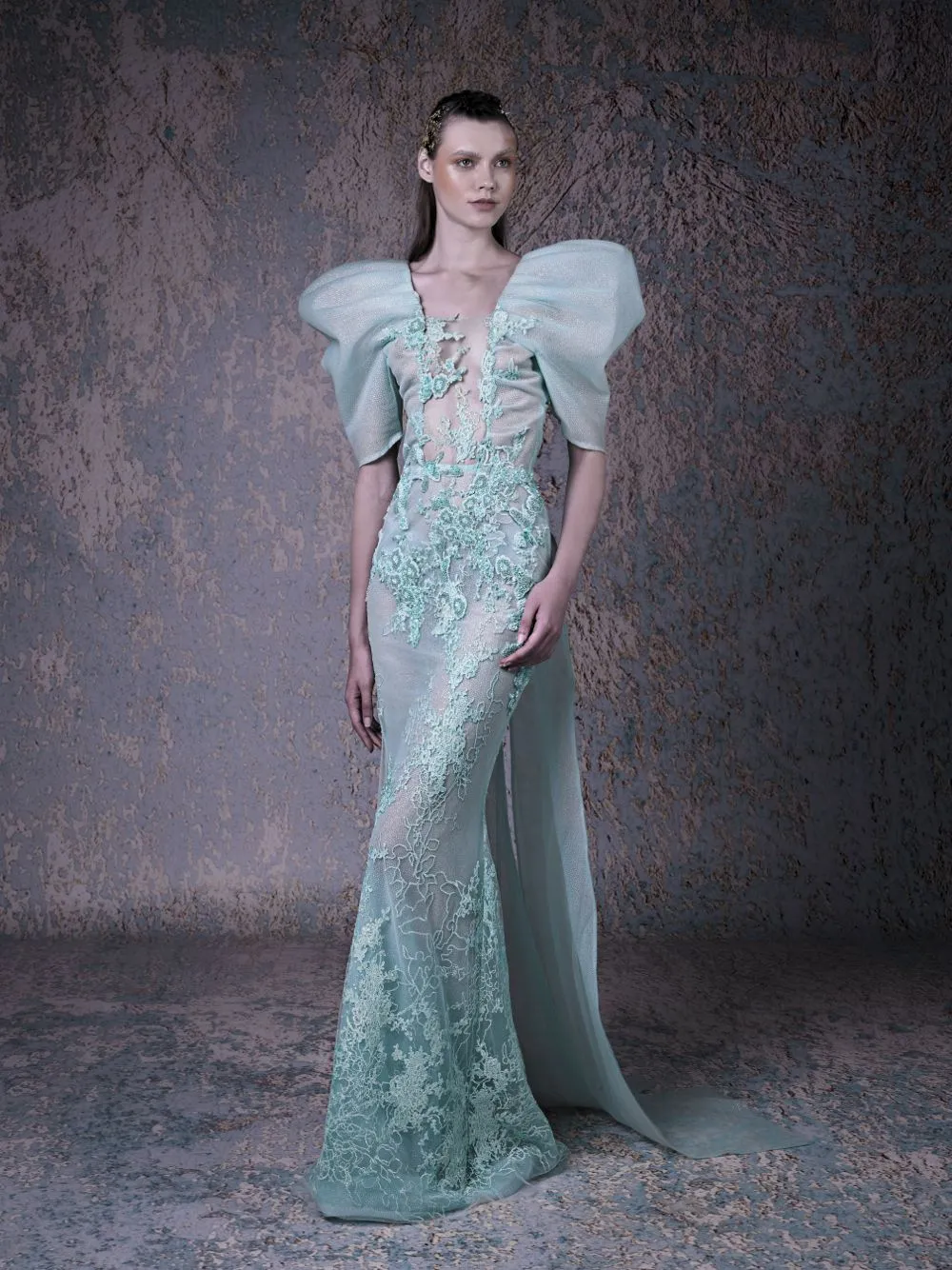EMBELLISHED EVENING DRESS