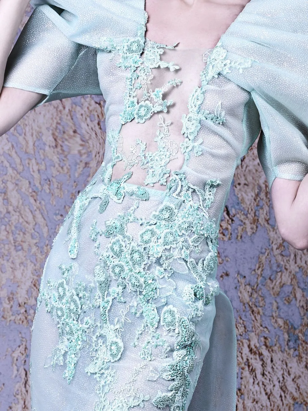 EMBELLISHED EVENING DRESS