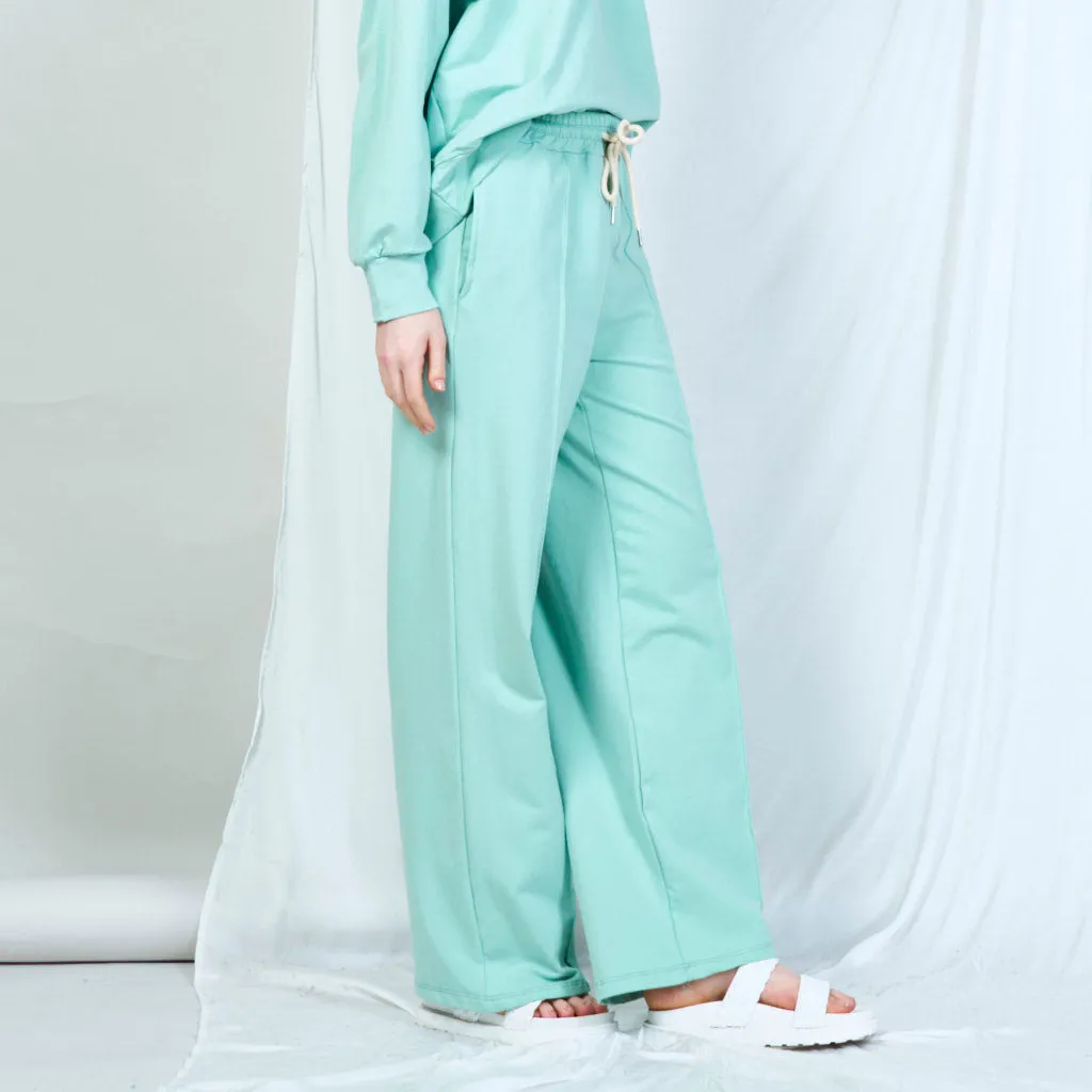 Embroidered drawstring trousers wholesale
