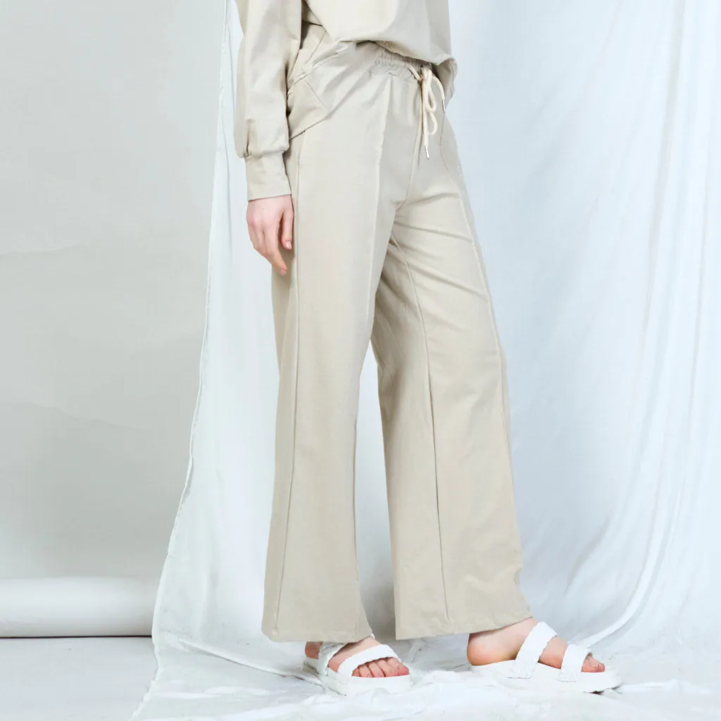 Embroidered drawstring trousers wholesale