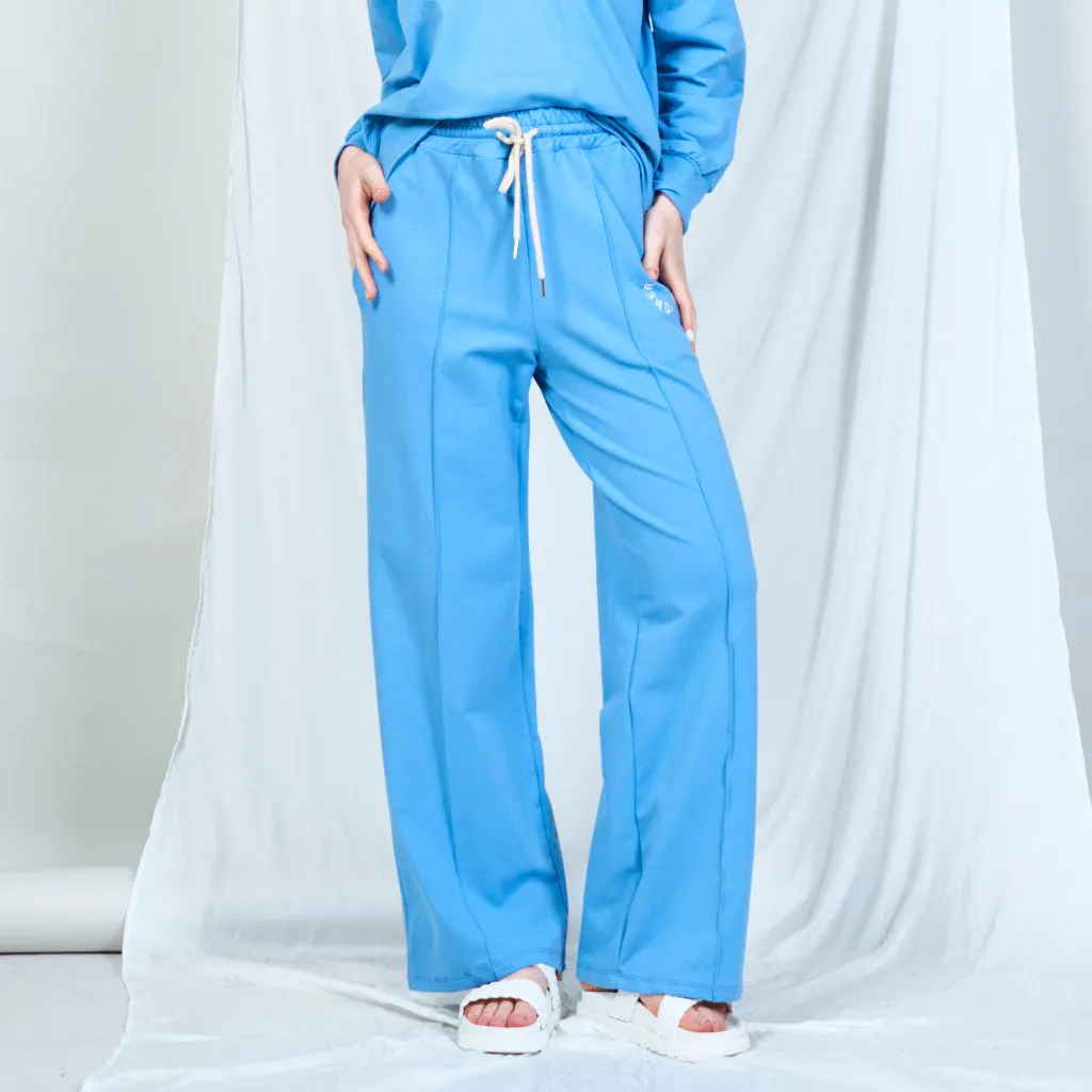 Embroidered drawstring trousers wholesale