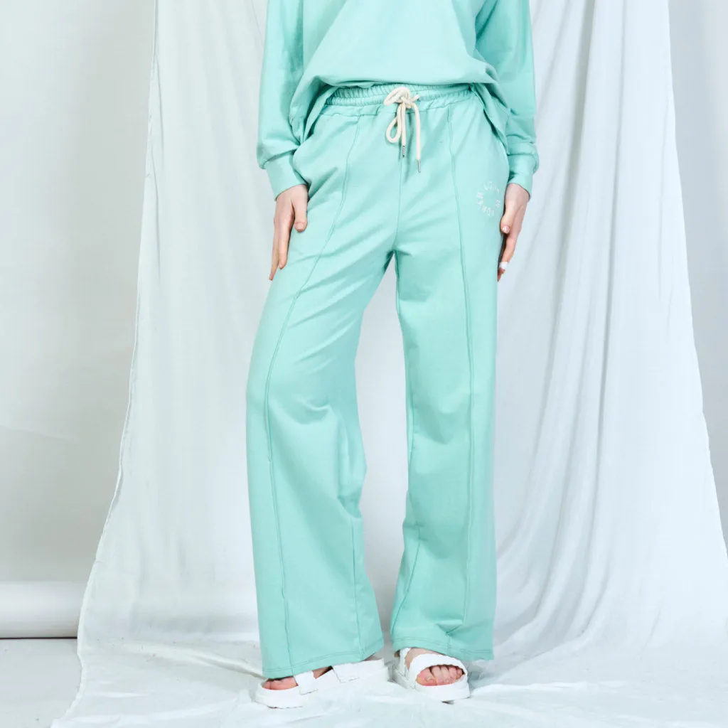 Embroidered drawstring trousers wholesale