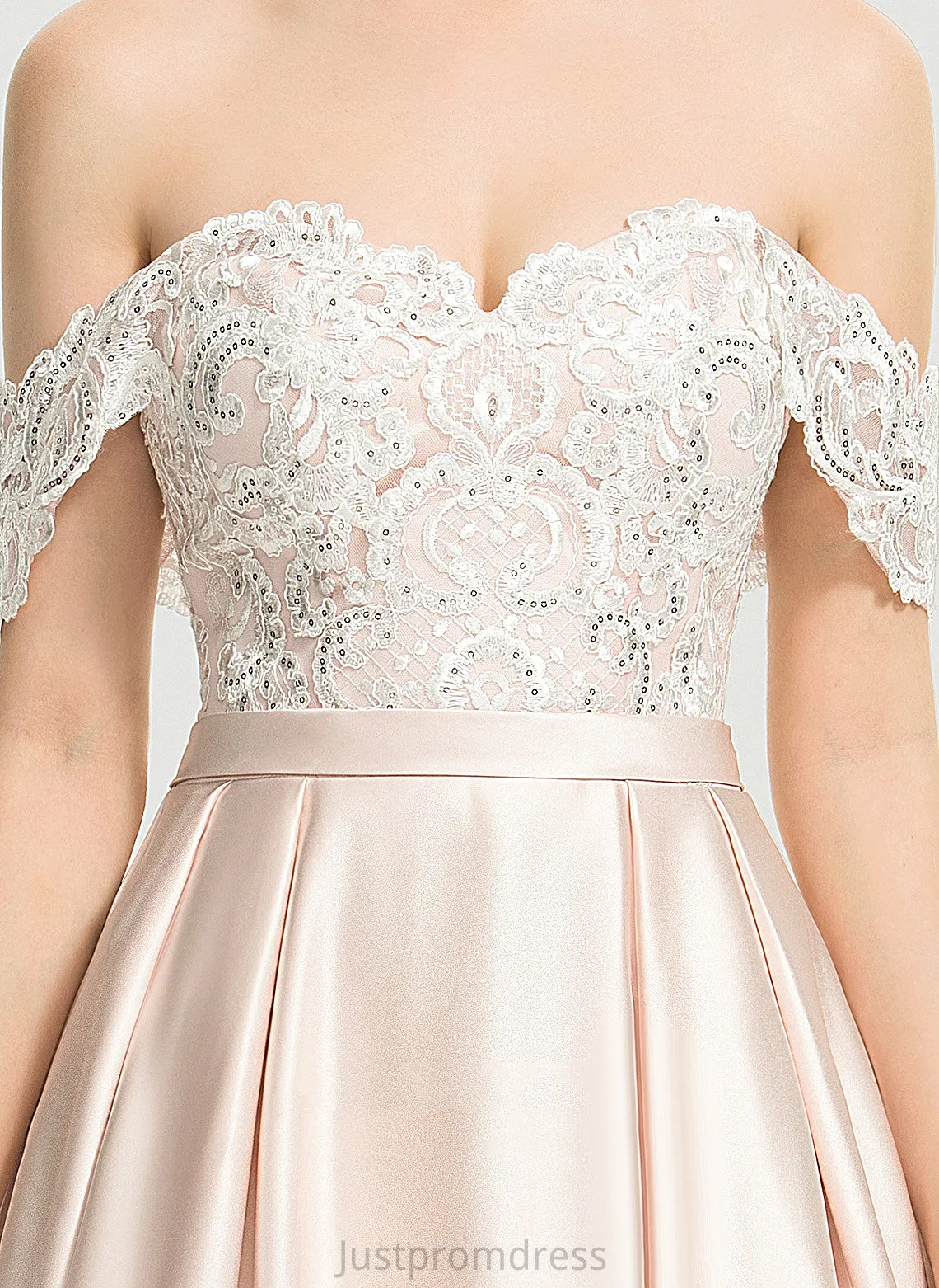 Floor-Length Satin Eileen Wedding Dresses Wedding Off-the-Shoulder Ball-Gown/Princess With Dress Sequins Lace