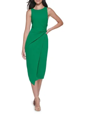 Guess Kelly green knot front bodycon midi dress
