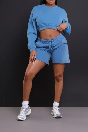 Head Rush NUW Drawstring Shorts - Blue Grey