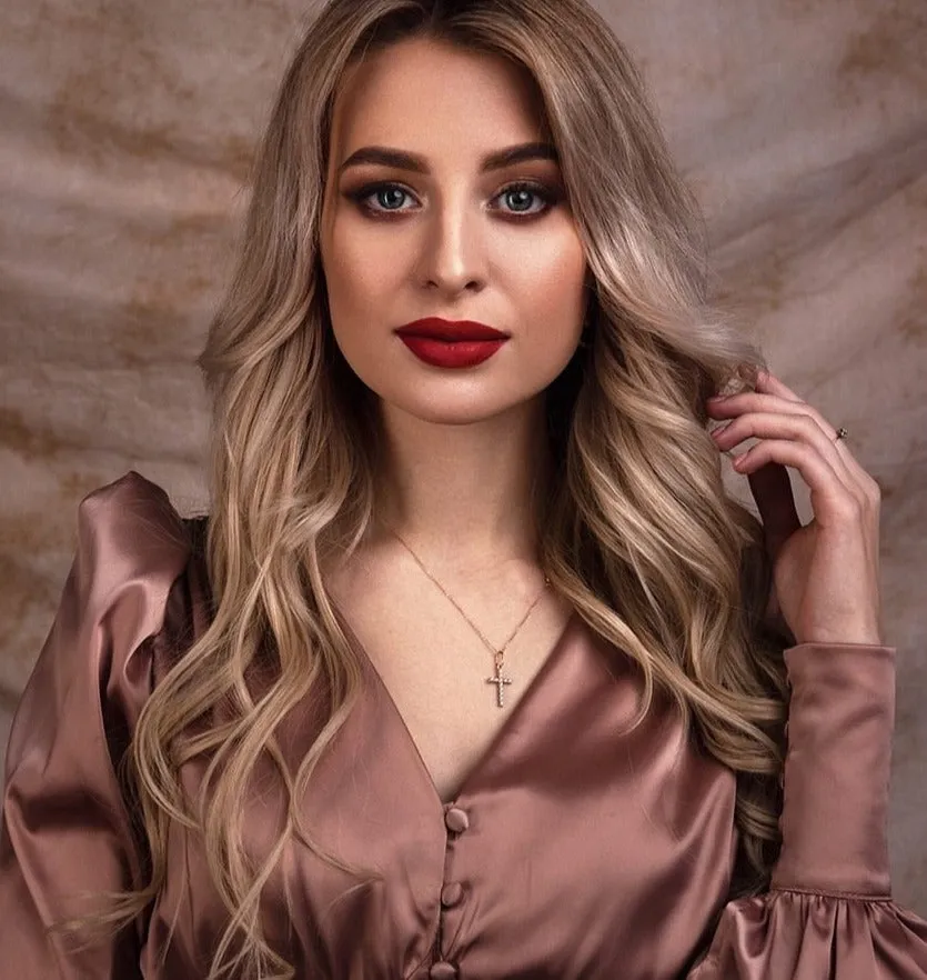 High Waist Satin Long Elegant V Neck Women Dress Lantern Sleeve