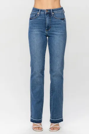 Judy Blue Dixie Raw Hem Tummy Control Slim Bootcut Jeans