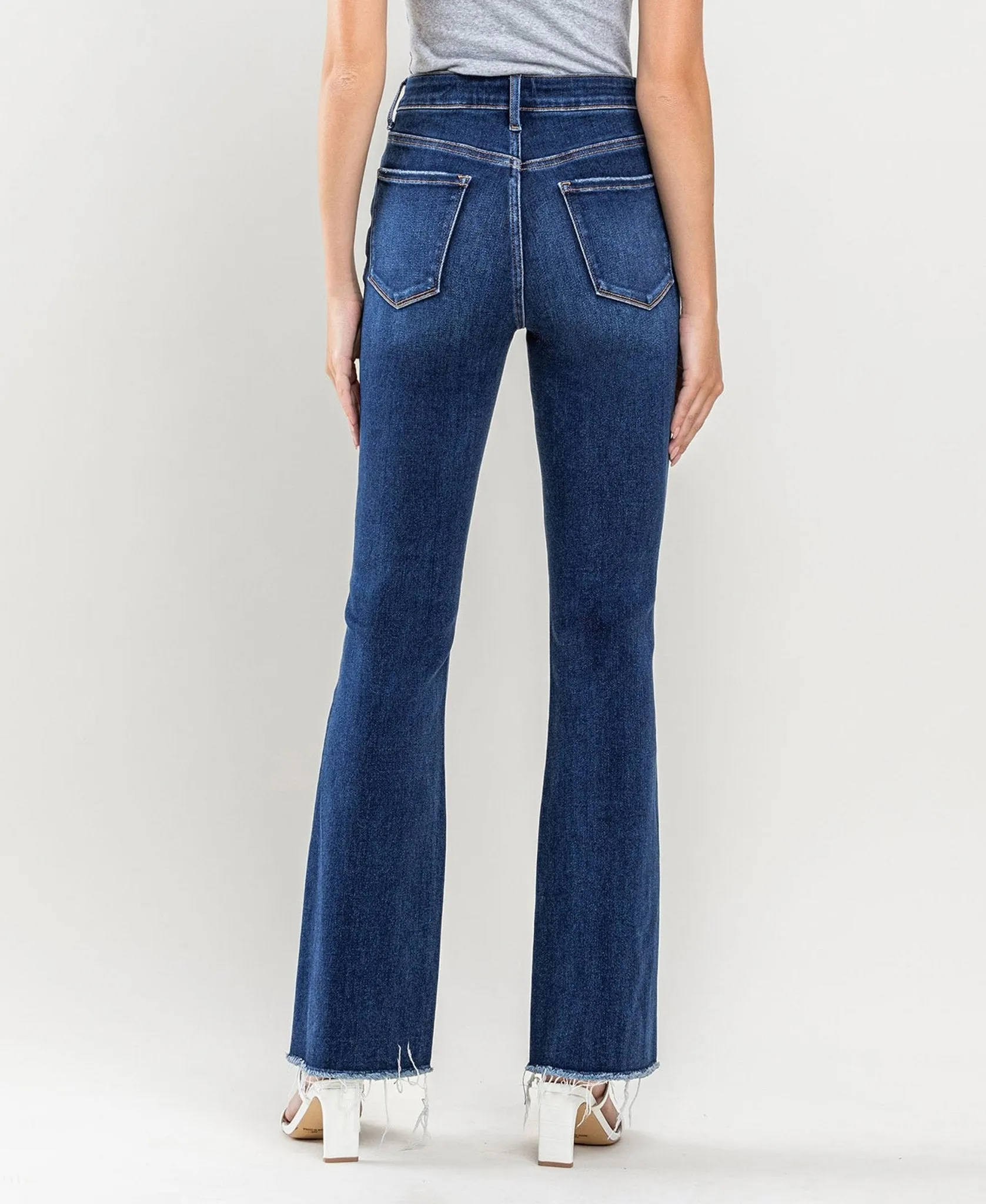 Lovervet by Vervet Tami High Rise Raw Hem Bootcut Jeans