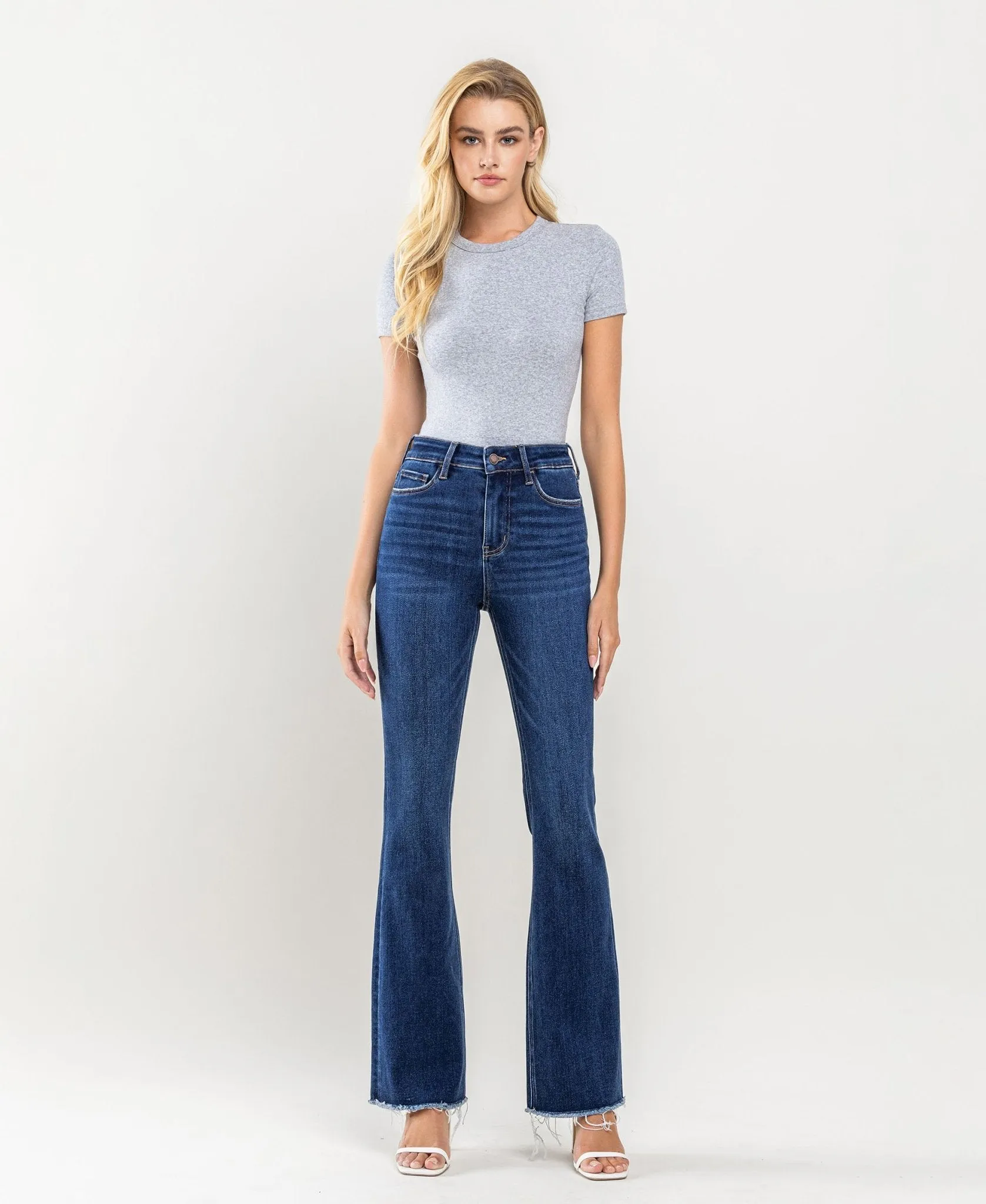 Lovervet by Vervet Tami High Rise Raw Hem Bootcut Jeans