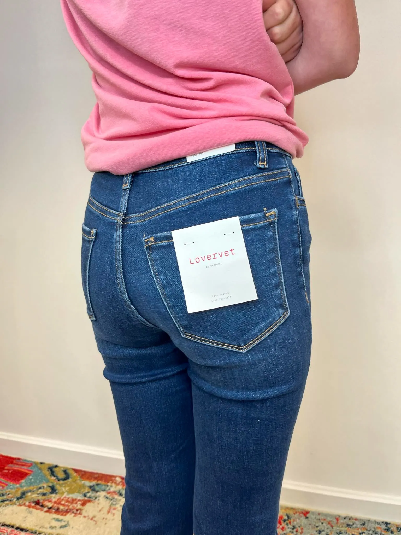 Lovervet by Vervet Tami High Rise Raw Hem Bootcut Jeans