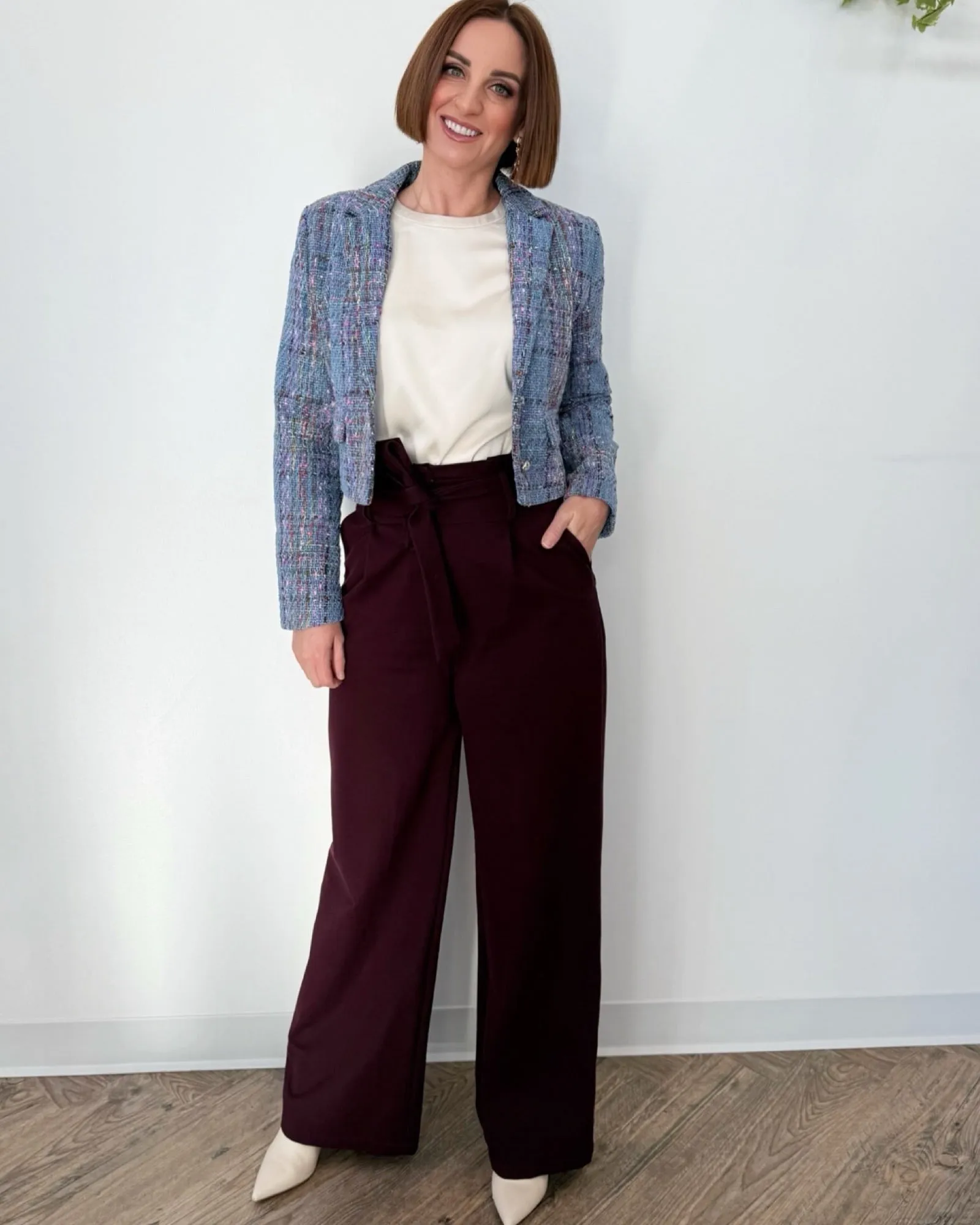Manon Tweed Cropped Blazer