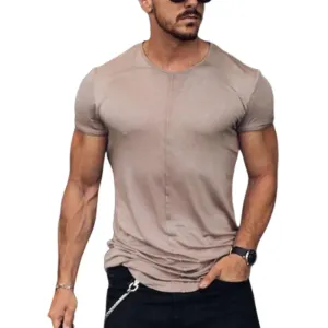 Men's Classic Casual Round Neck Slim Fit Modal Cotton Short Sleeve T-Shirt 96744384K