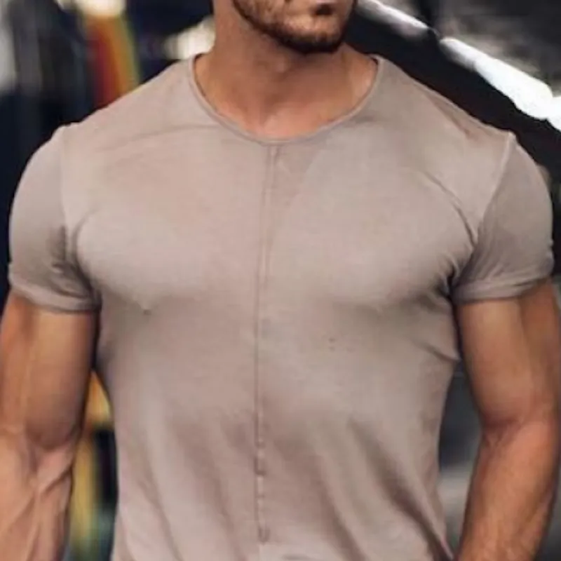 Men's Classic Casual Round Neck Slim Fit Modal Cotton Short Sleeve T-Shirt 96744384K