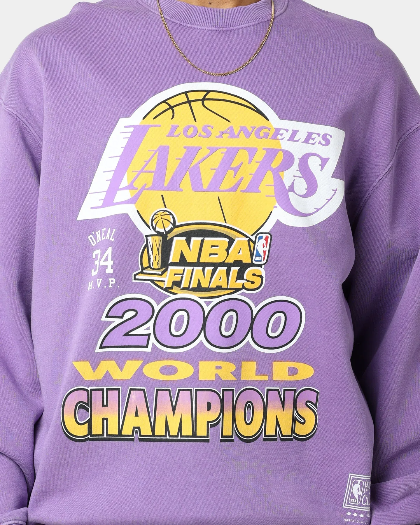 Mitchell & Ness Los Angeles Lakers 2000 World Champions Crewneck Faded Purple