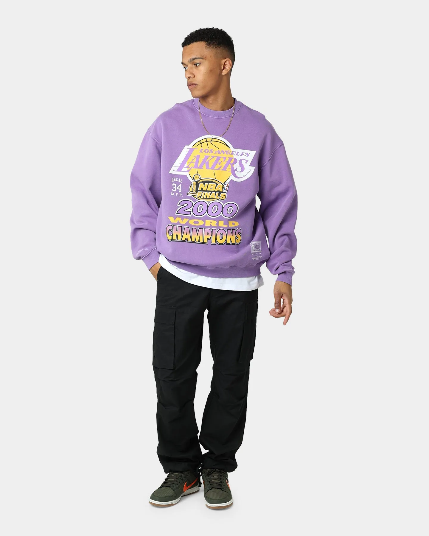 Mitchell & Ness Los Angeles Lakers 2000 World Champions Crewneck Faded Purple