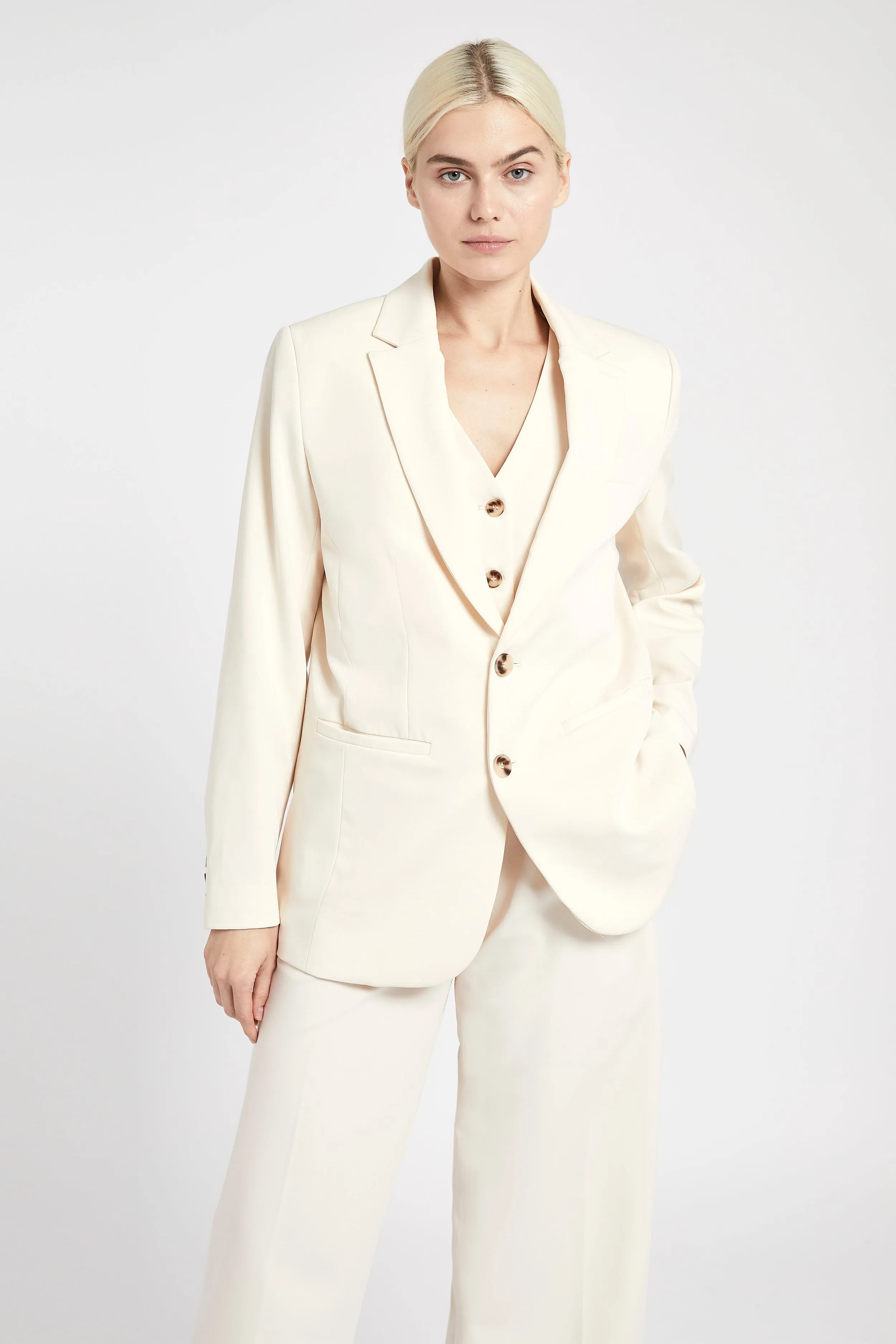 Oversized Dad Blazer - Ecru