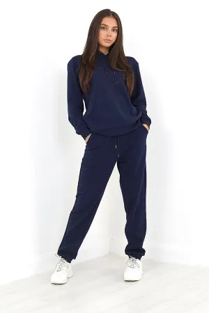 PLAIN NAVY DRAWSTRING JOGGING BOTTOMS