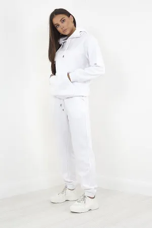 PLAIN WHITE DRAWSTRING JOGGING BOTTOMS