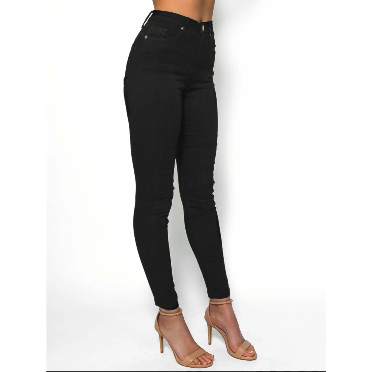 Plus-Size High Waisted Black skinny Jeans