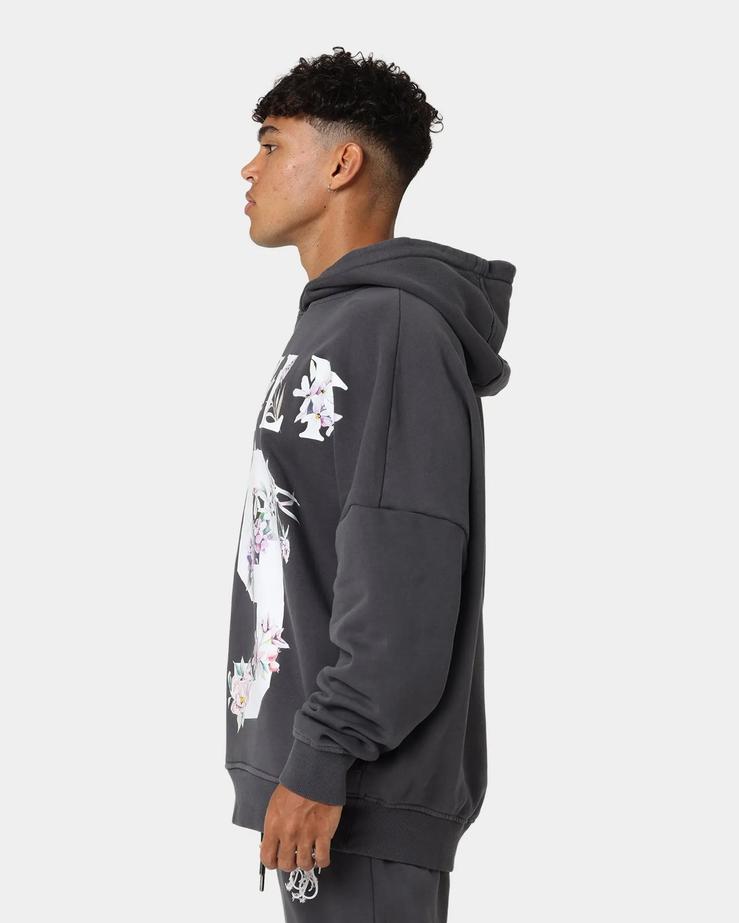 Sik Silk Acid Floral Overhead Hoodie Grey