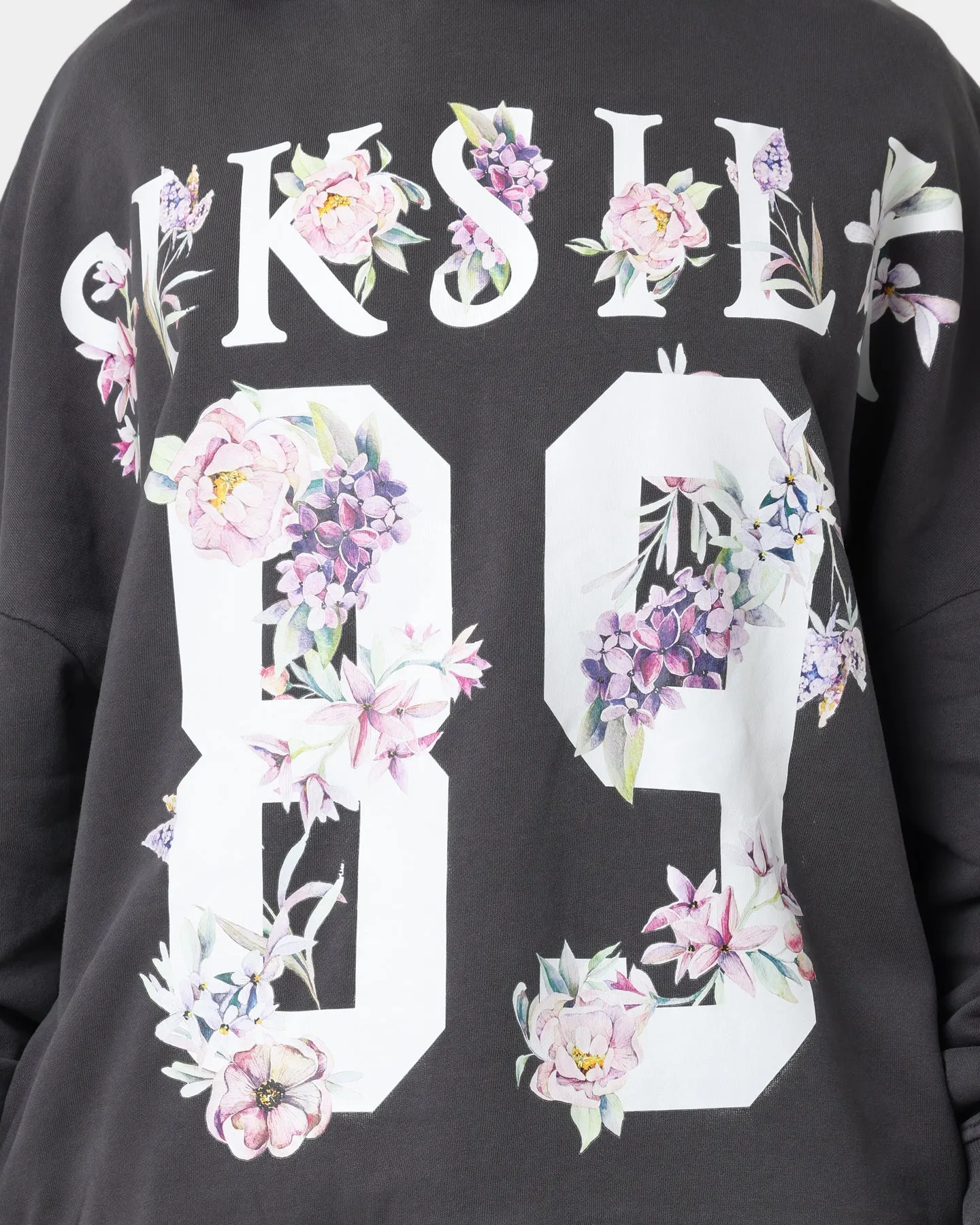 Sik Silk Acid Floral Overhead Hoodie Grey
