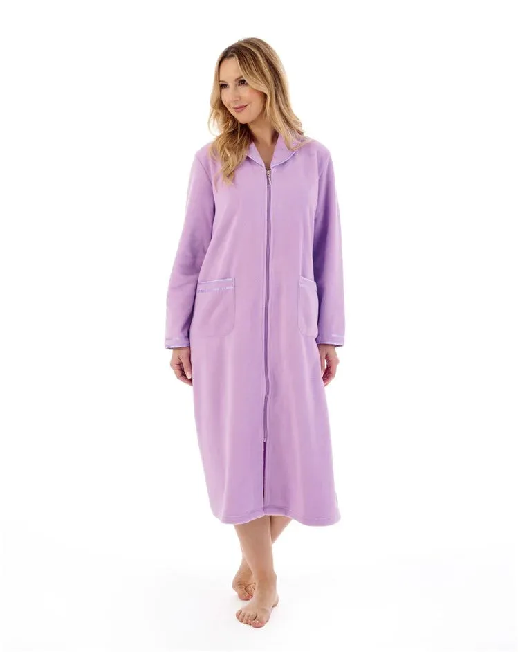 Slenderella Polar Fleece Full Zip Dressing Gown 46"