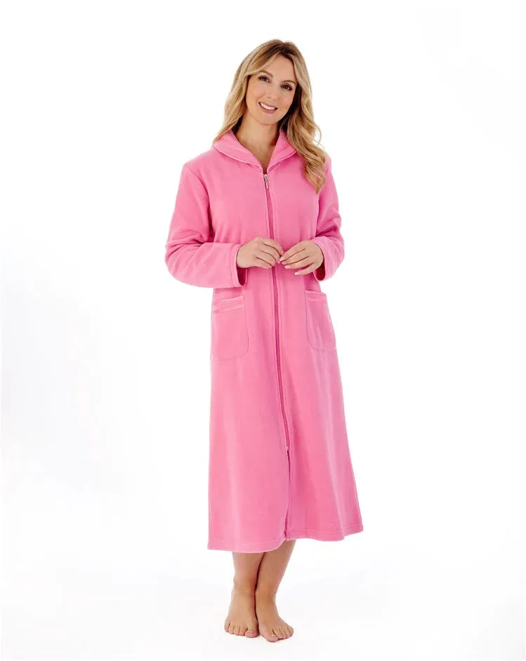 Slenderella Polar Fleece Full Zip Dressing Gown 46"