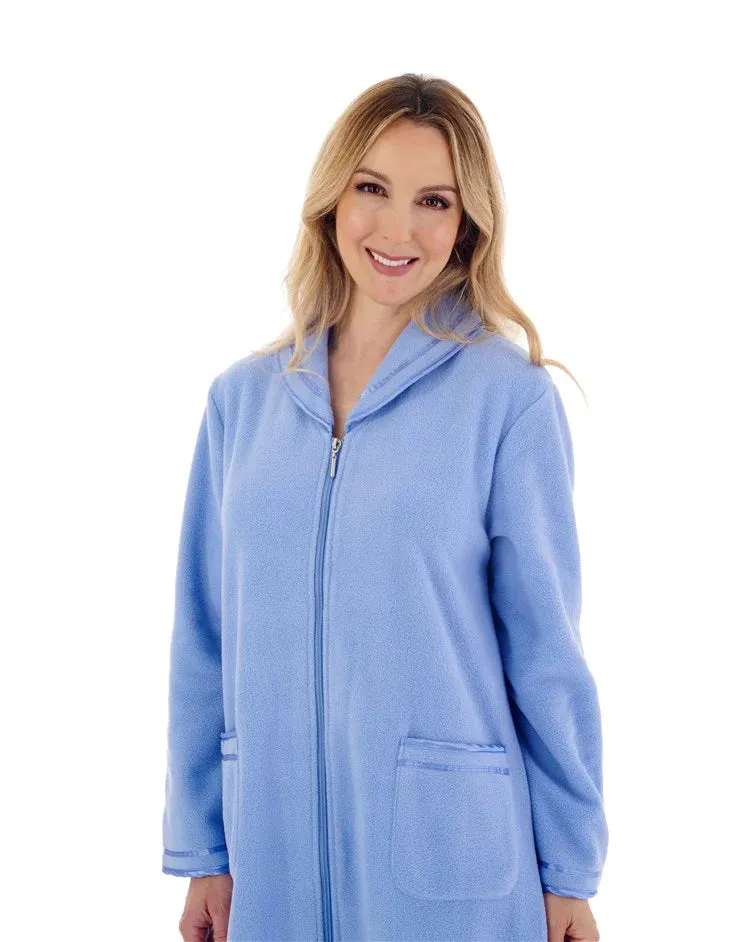 Slenderella Polar Fleece Full Zip Dressing Gown 46"